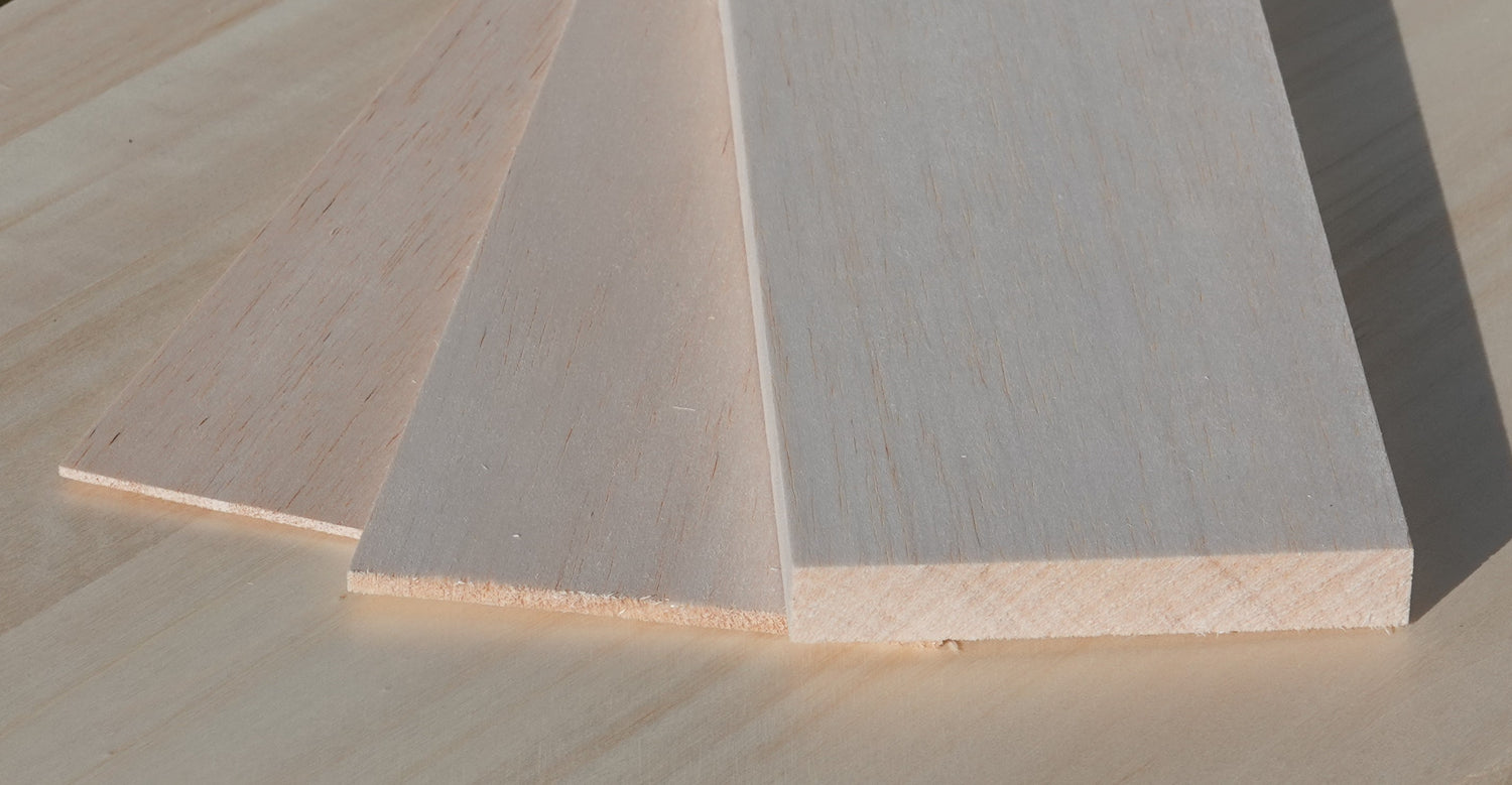 Balsalevy 10 x 30 cm, eri paksuuksia
