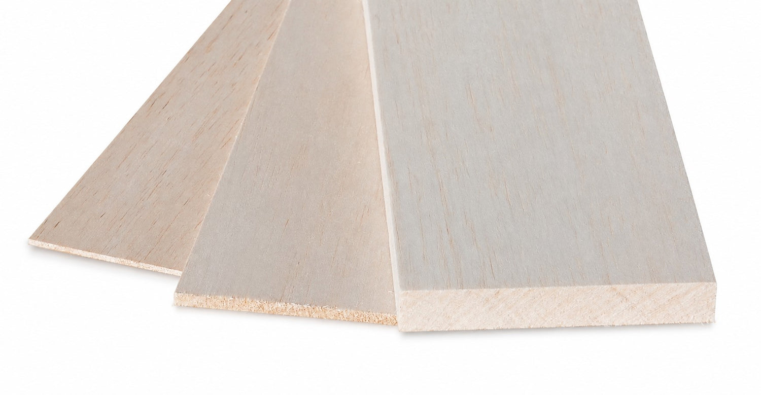 Balsalevy 10 x 30 cm, eri paksuuksia