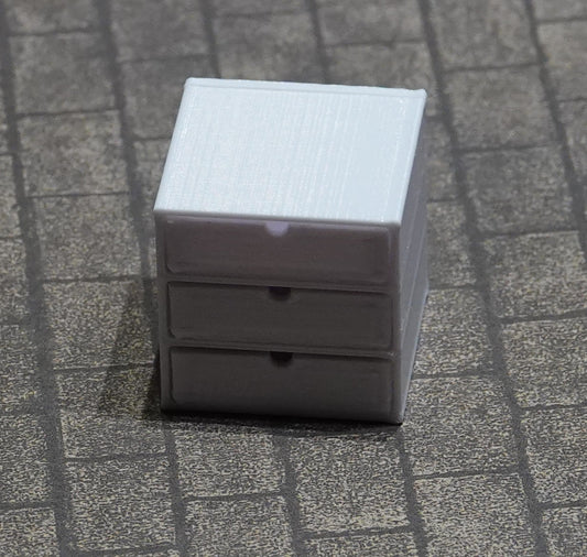 Minilaatikosto, eri värejä ja kokoja