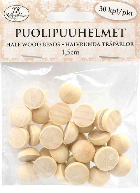 Puolipuuhelmet 1,5 cm 30 kpl