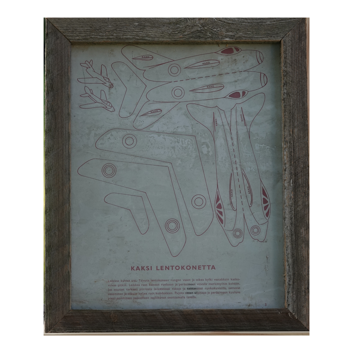Taulu ladonlauta kehyksillä, kaksi lentokonetta