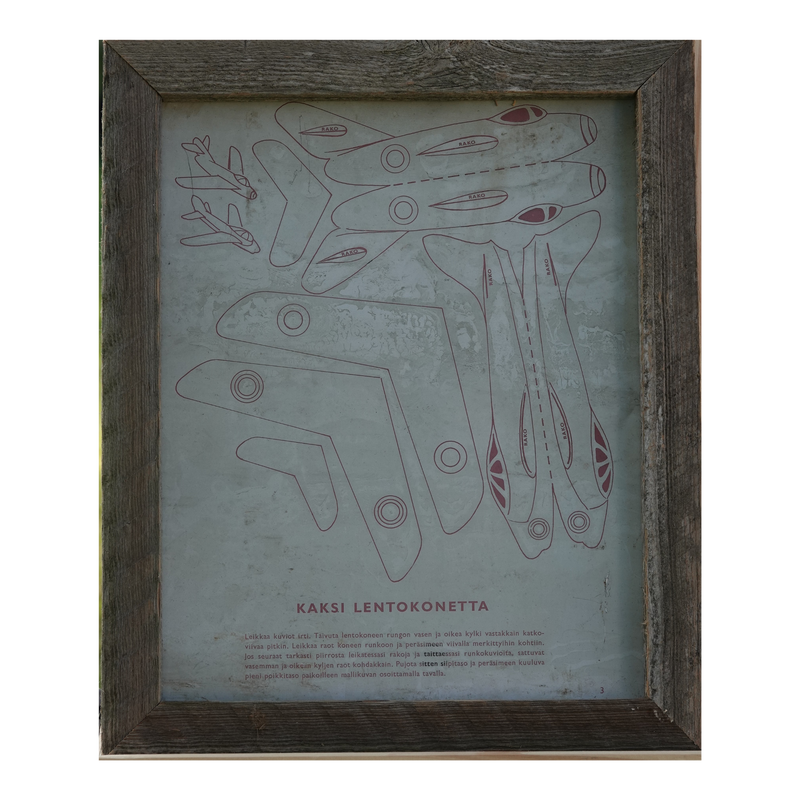Taulu ladonlauta kehyksillä, kaksi lentokonetta