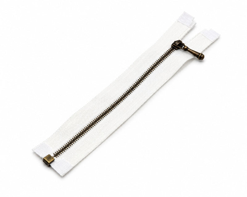 Vetoketju 10 cm, avomalli, valkoinen