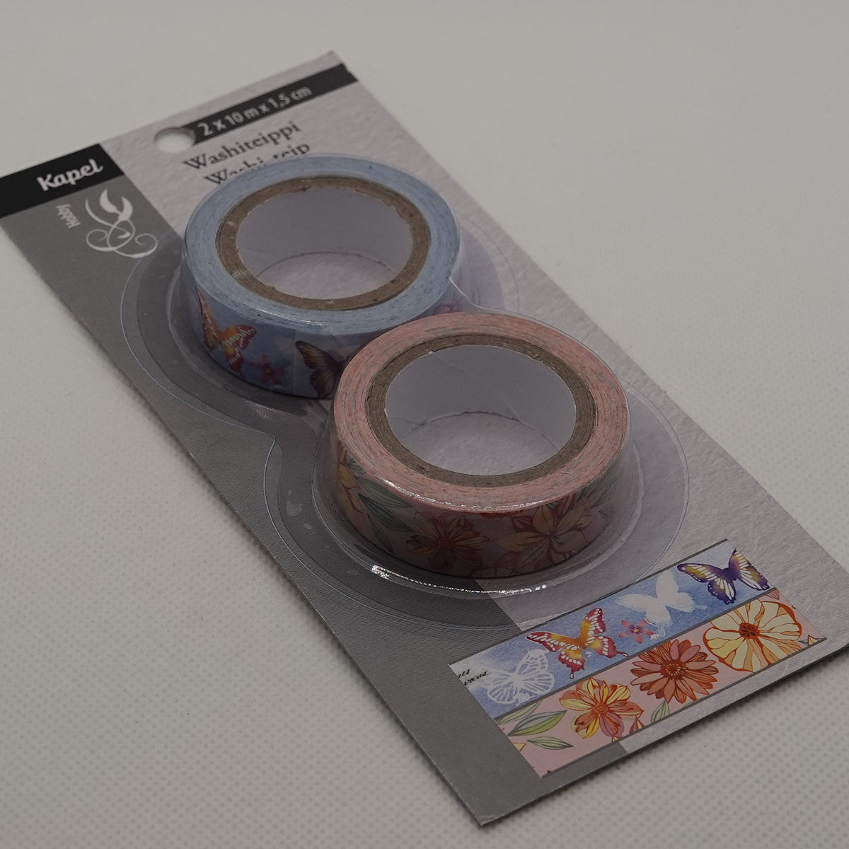 Washiteippi 2 kpl "kukat ja perhoset"