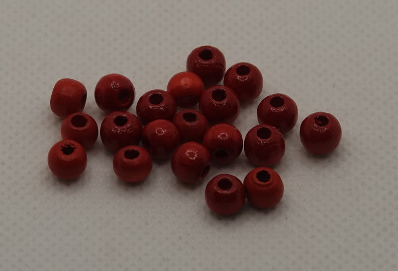 Puupallo 6 mm, 20 kpl, punainen