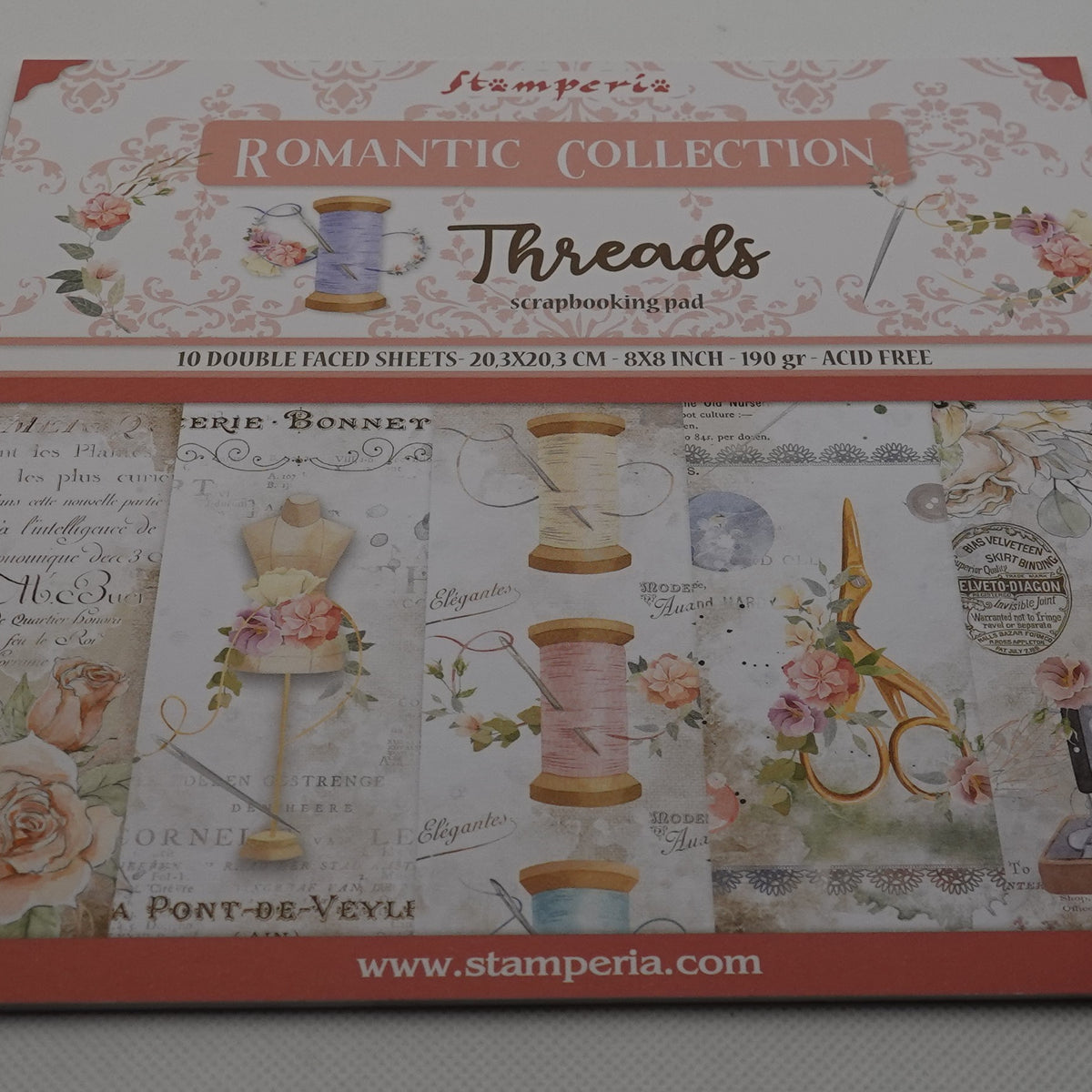 Kartonkilehtiö "Romantic collection"