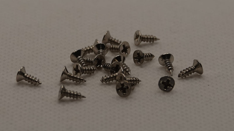 Ruuvi 2 x 6 mm, hopea 20 kpl