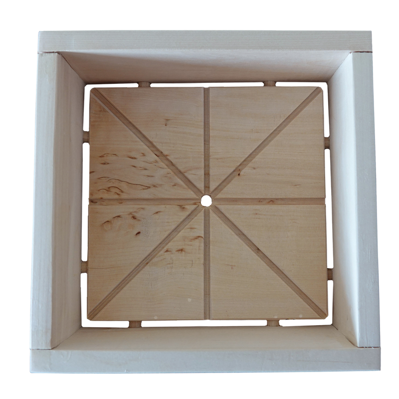 Puinen juustomuotti, malli 1