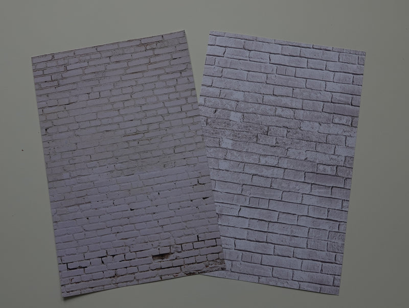 Kaksipuoleinen kuviokartonki tiiliseinä 20 x 30 cm