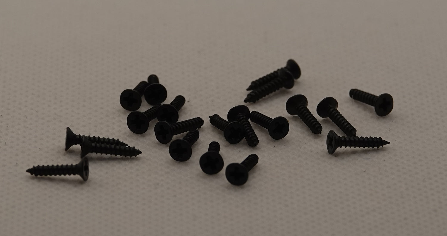 Ruuvi 2 x 10 mm, musta 20 kpl