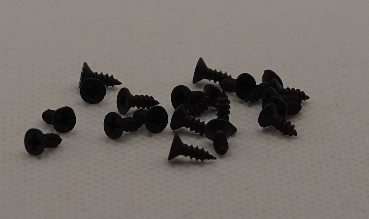 Ruuvi 2x 6 mm, musta 20 kpl